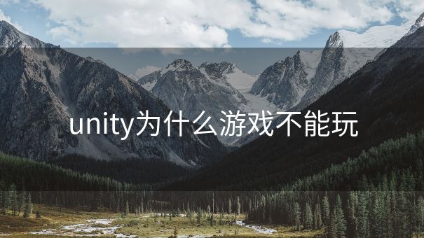 unity为什么游戏不能玩