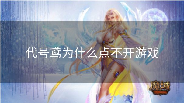 代号鸢为什么点不开游戏
