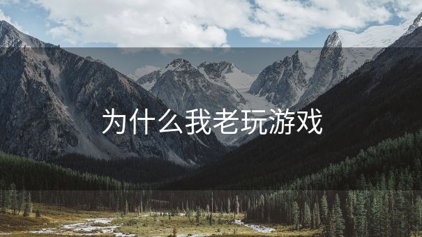 为什么我老玩游戏