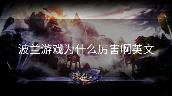 波兰游戏为什么厉害啊英文