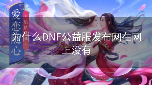 为什么DNF公益服发布网在网上没有