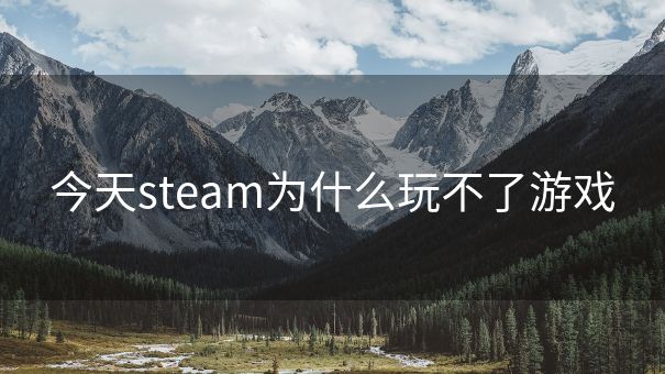 今天steam为什么玩不了游戏