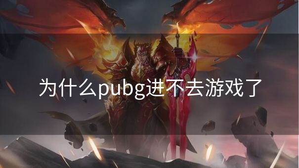 为什么pubg进不去游戏了