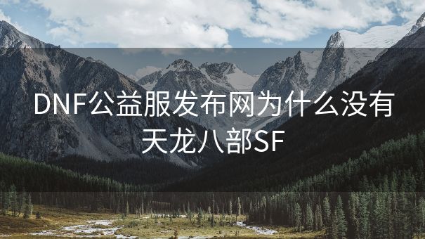 DNF公益服发布网为什么没有天龙八部SF