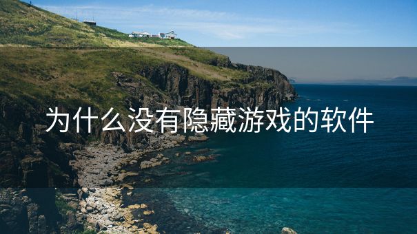 为什么没有隐藏游戏的软件