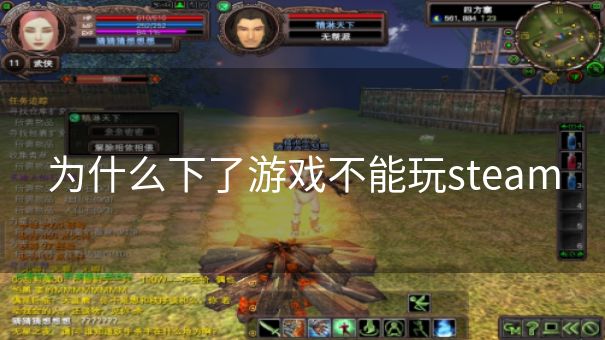 为什么下了游戏不能玩steam