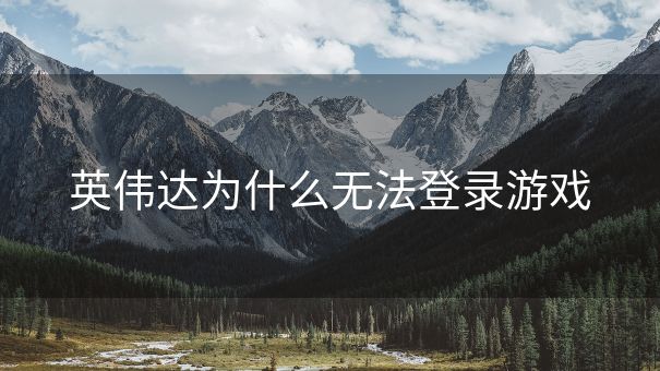 英伟达为什么无法登录游戏