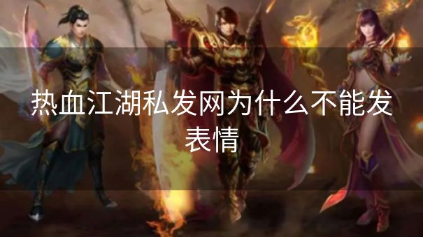 热血江湖私发网为什么不能发表情