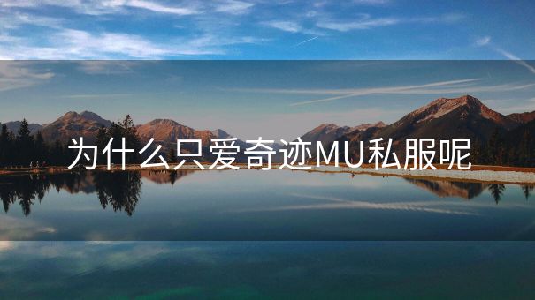 为什么只爱奇迹MU私服呢