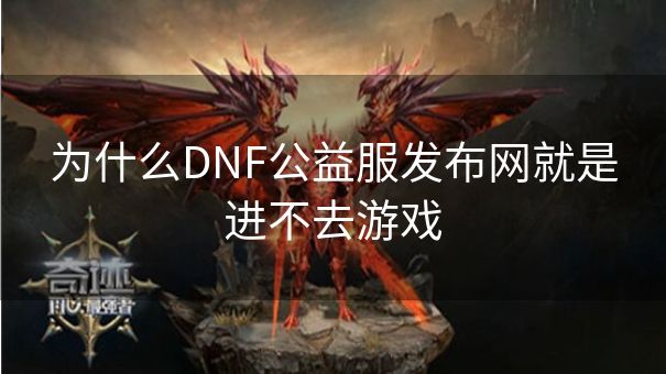 为什么DNF公益服发布网就是进不去游戏