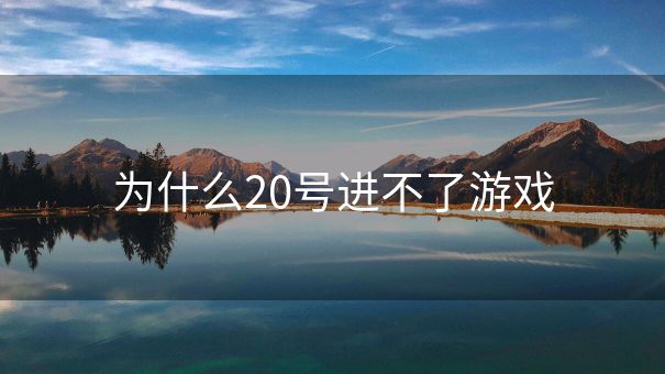 为什么20号进不了游戏