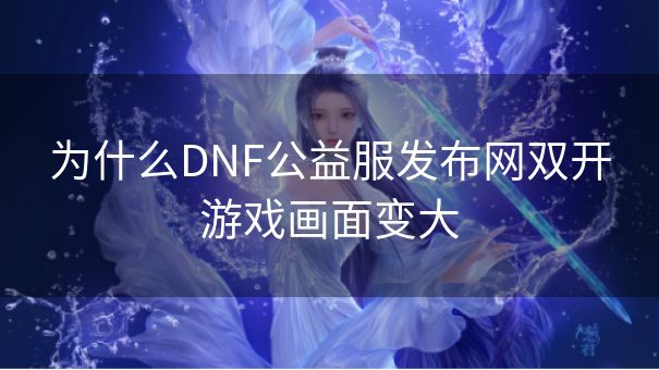 为什么DNF公益服发布网双开游戏画面变大