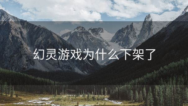 幻灵游戏为什么下架了