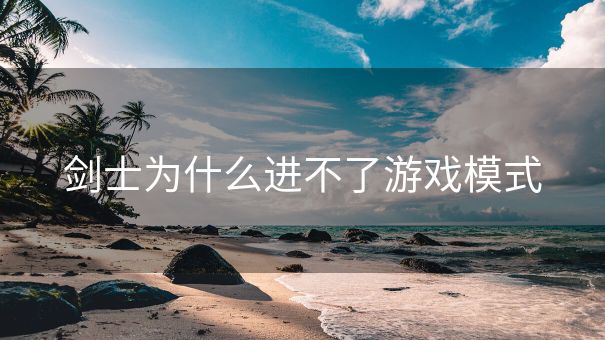 剑士为什么进不了游戏模式