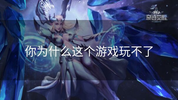你为什么这个游戏玩不了