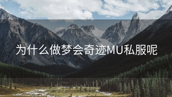 为什么做梦会奇迹MU私服呢